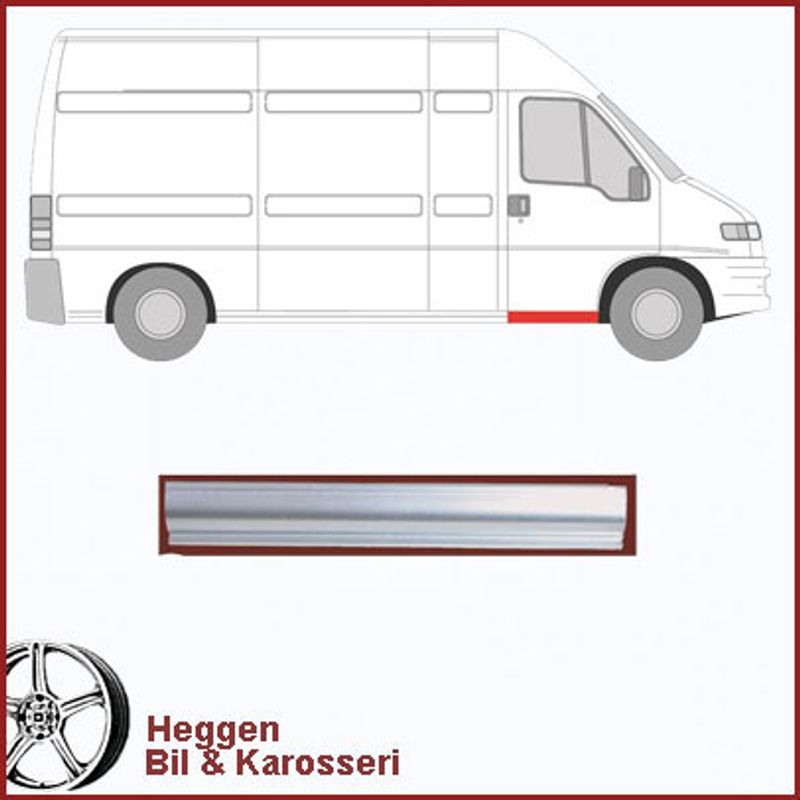 Kanal Peugeot Boxer 03.94-   under fordør  høyre